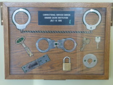 139 - Display of shackles and handcuffs from GC Institution